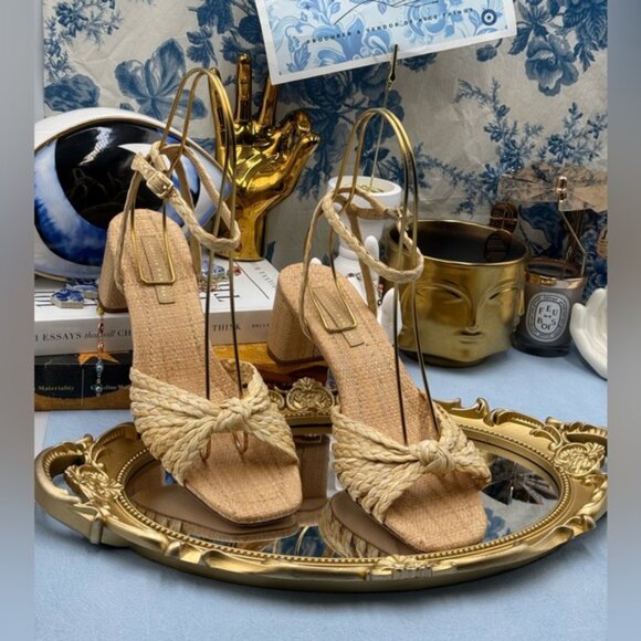 🆕 LOEFFLER RANDALL 🧿 NWOT Riya Braided Mignon Knot Mid-Heel Sandal, Sz 8 - Picture 3 of 16